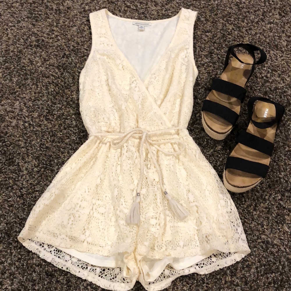 American Eagle Lace Romper